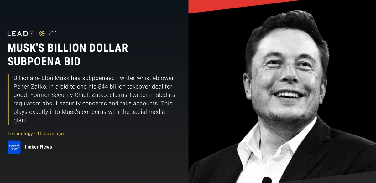 Display breaking news headlines from global publishers