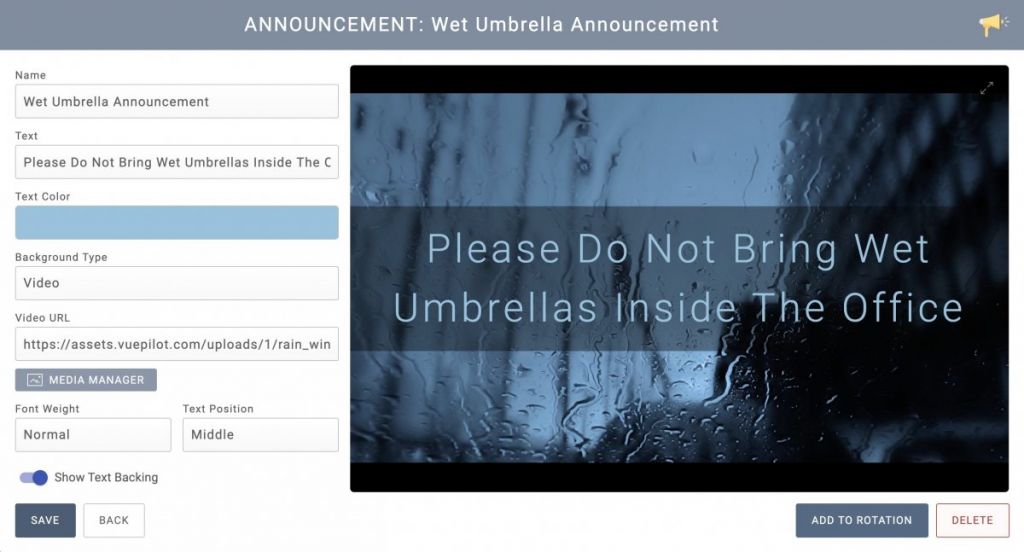 Wet Umbrella Announcement