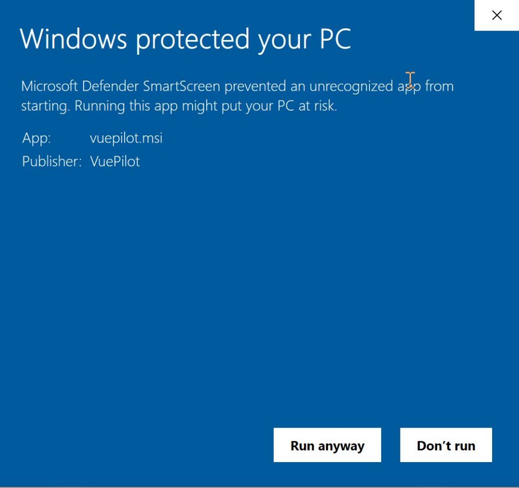 Windows Defender Unrecognized Application