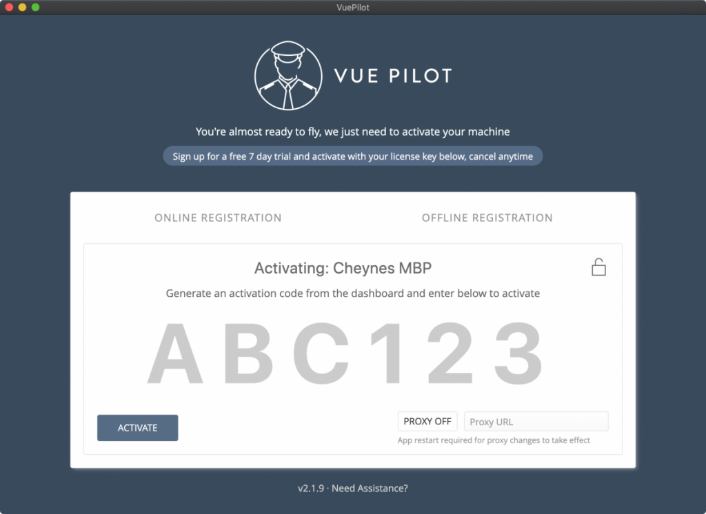 Activation Screen
