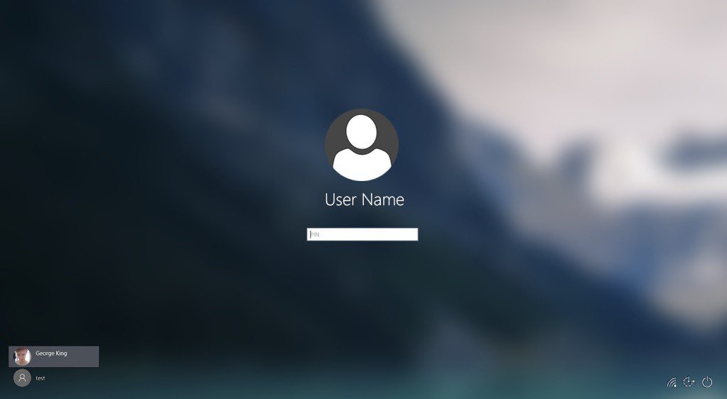 Windows Login Screen