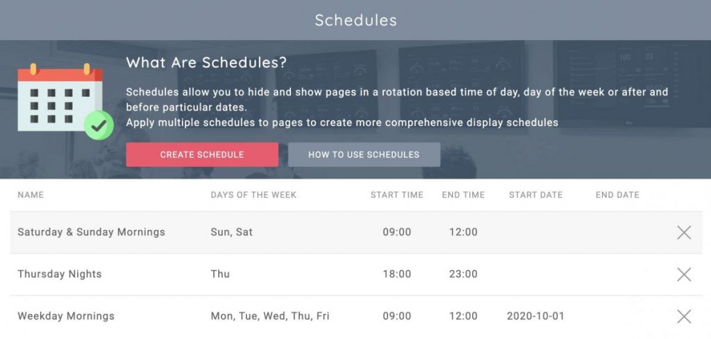 Content Scheduling