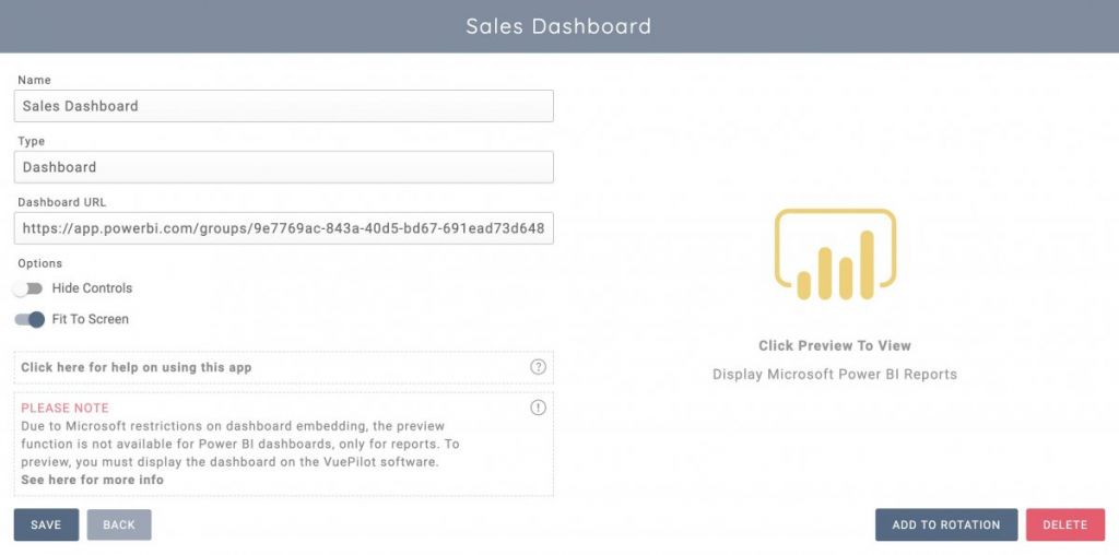 Power Bi Dashboard App