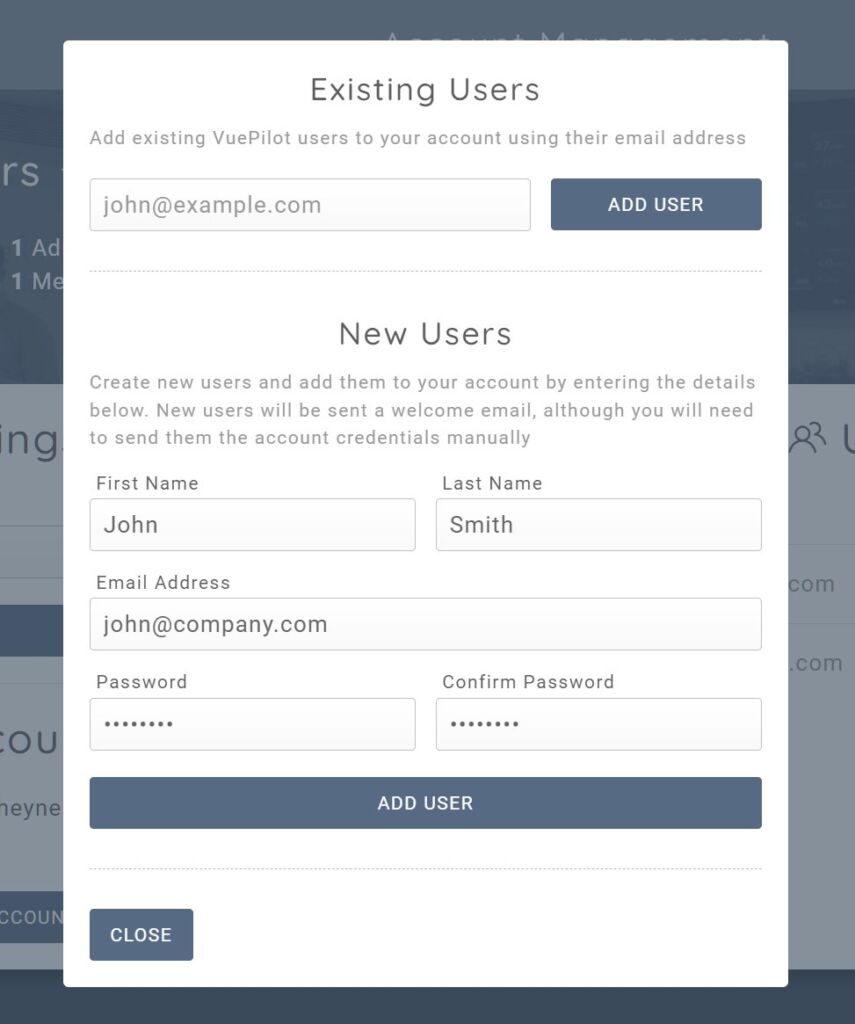 New User Modal